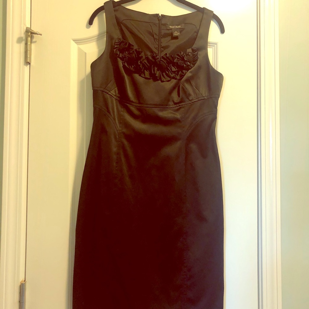 White House Black Market black satin dress